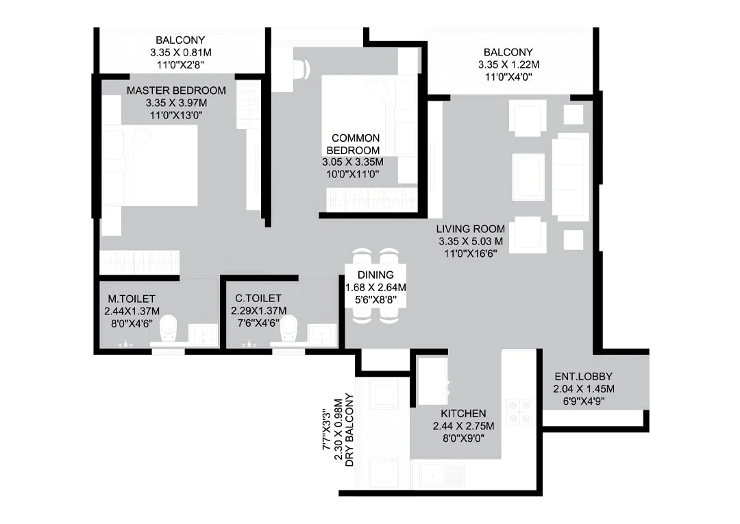 Antalya Next Tathawade 2 BHK