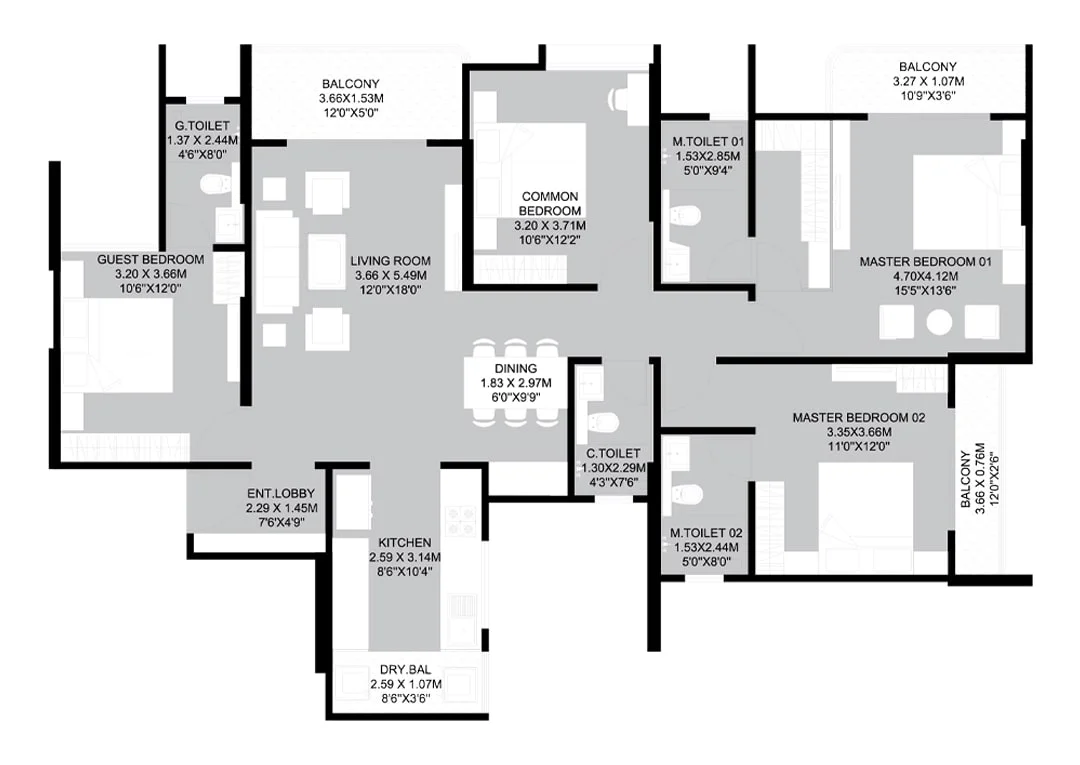 Antalya Next Tathawade 4 BHK